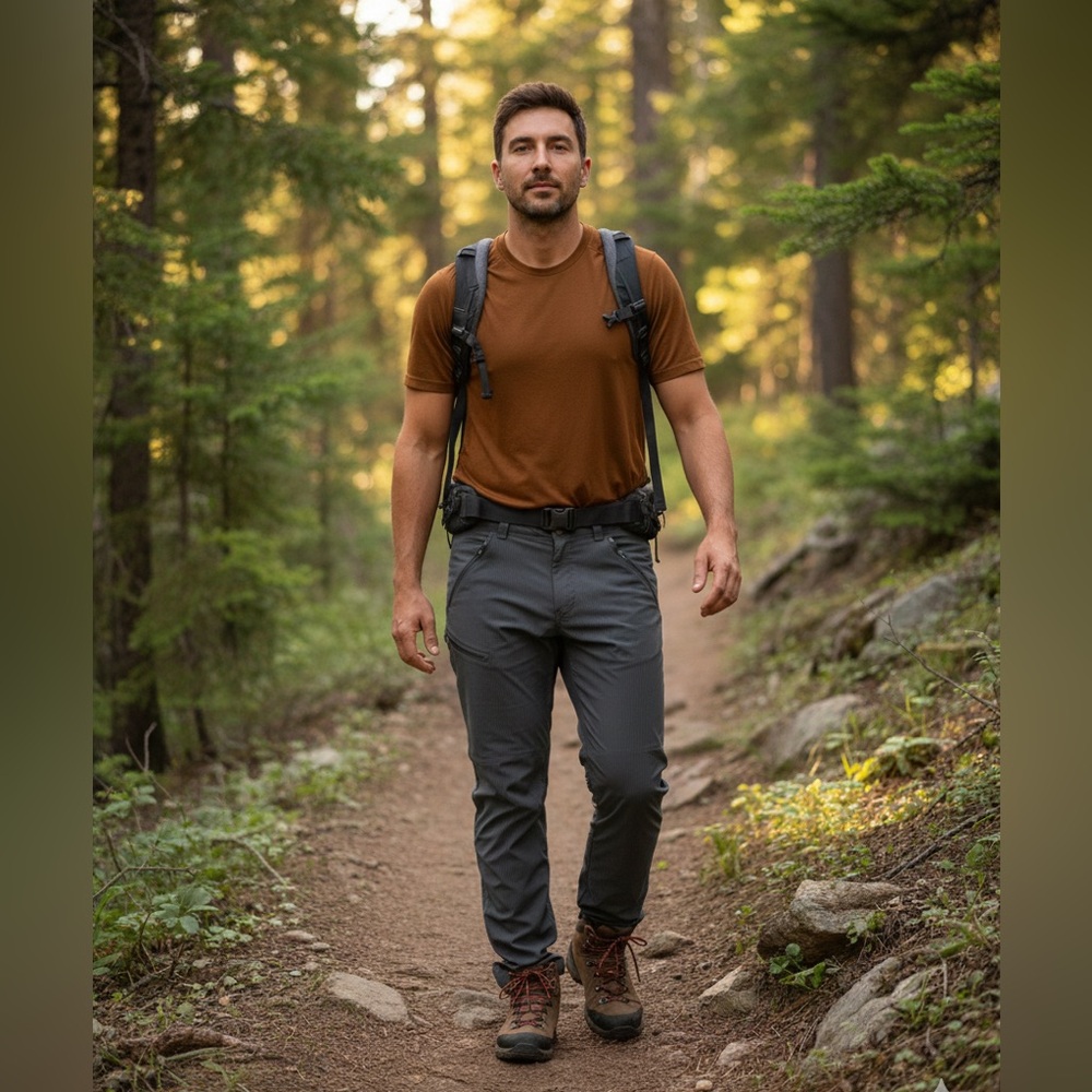 lululemon athletica Gray Striped Cargo Pants Unlined Training Hiking‎ Outdoors